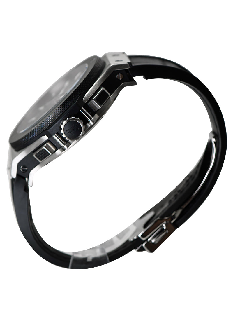 Hublot Big Bang Chronograph Evolution in Stainless Steel  on Black Rubber Strap with Black Dial