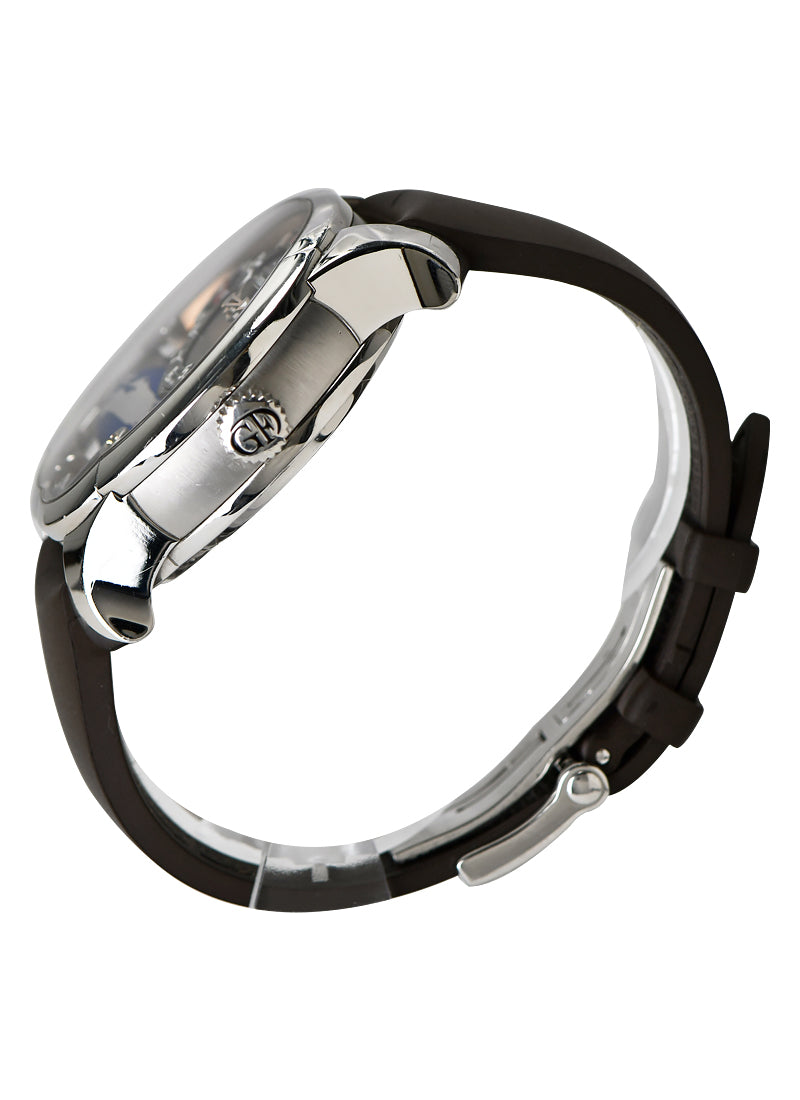 Greubel Forsey GMT Tourbillon in Platinum with 5N Movement  on Brown Rubber Strap with Black Dial--Two Year Factory Warranty