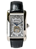 Cartier Black Leather Strap with Gray "Skeletonized" Dial
